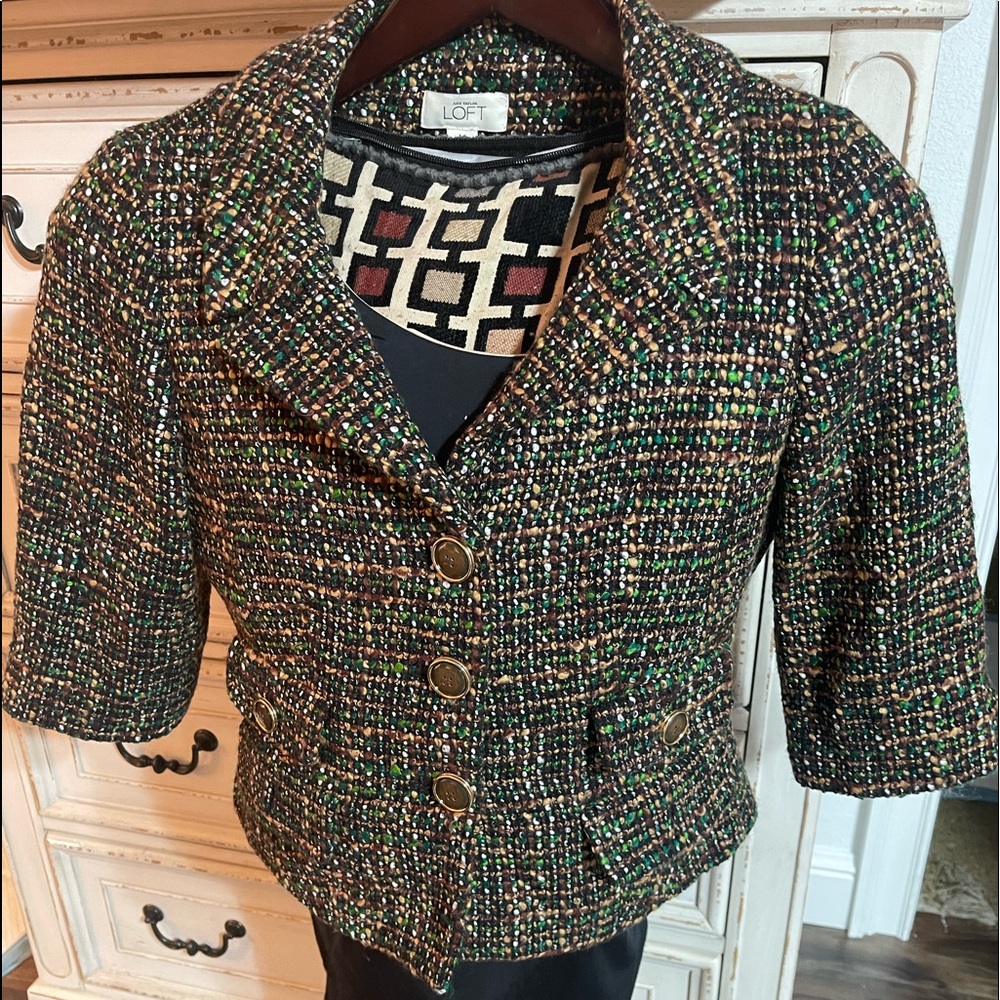 LOFT woven Blazer Size 10